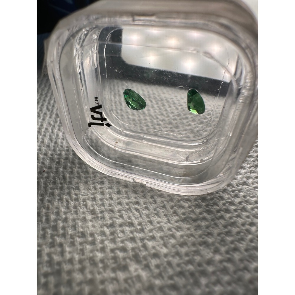JTV Tsavorite Garnet Loose Gemstones 0.50ctw 6x4mm Oval Pair Green Natural